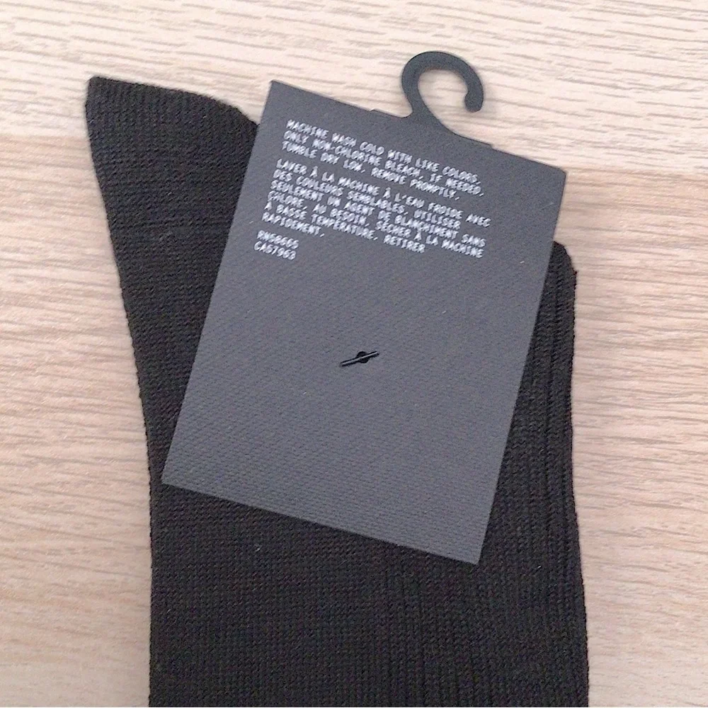 Free Press Ribbed Crew Socks With Crochet Trim